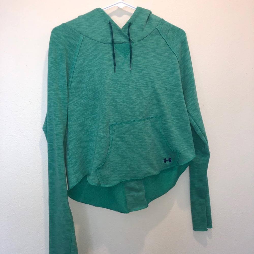 Green Under Armour crop hoodie